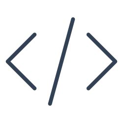 Line style code icon