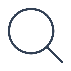 Line style magnifying glass icon