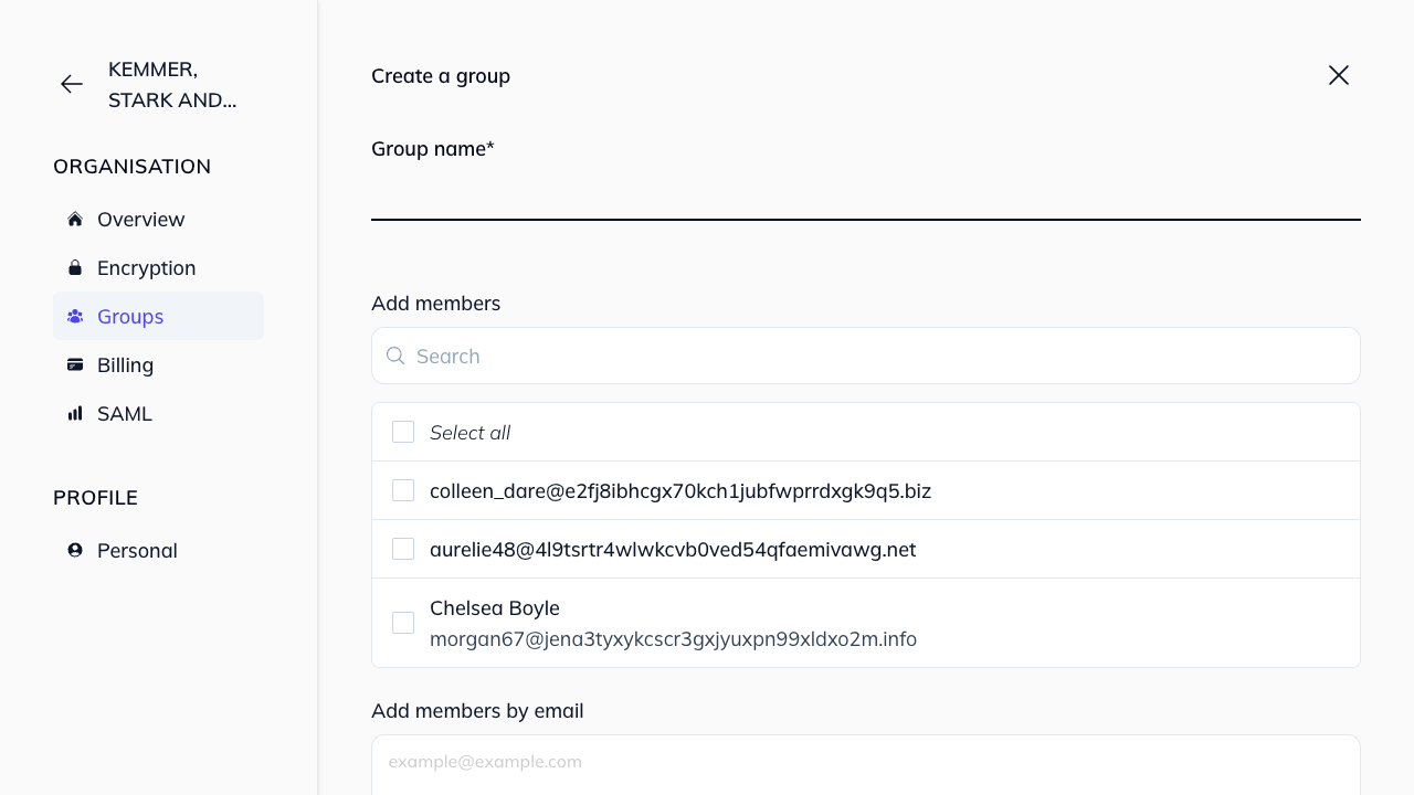 Create group form