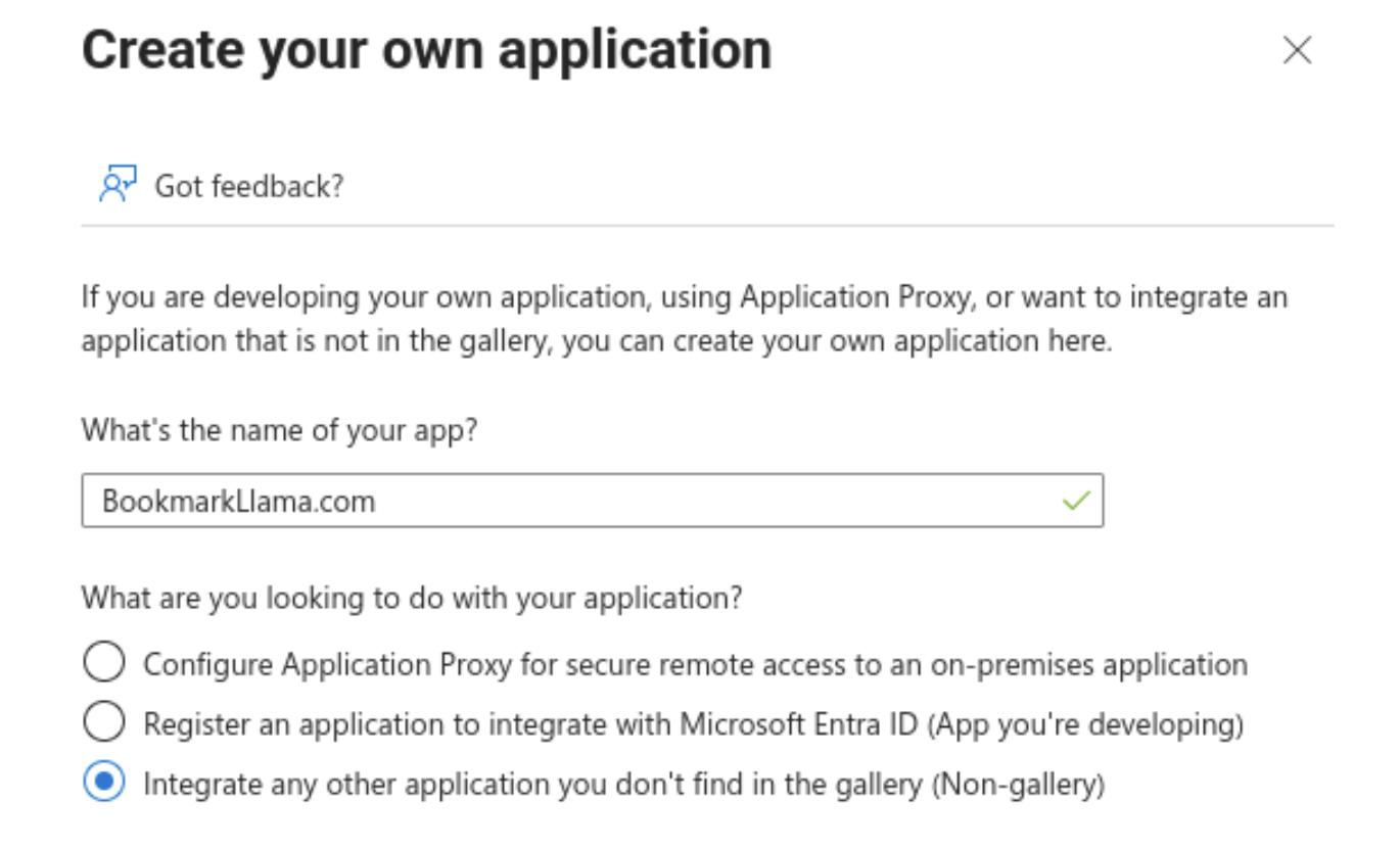 Create your own application form