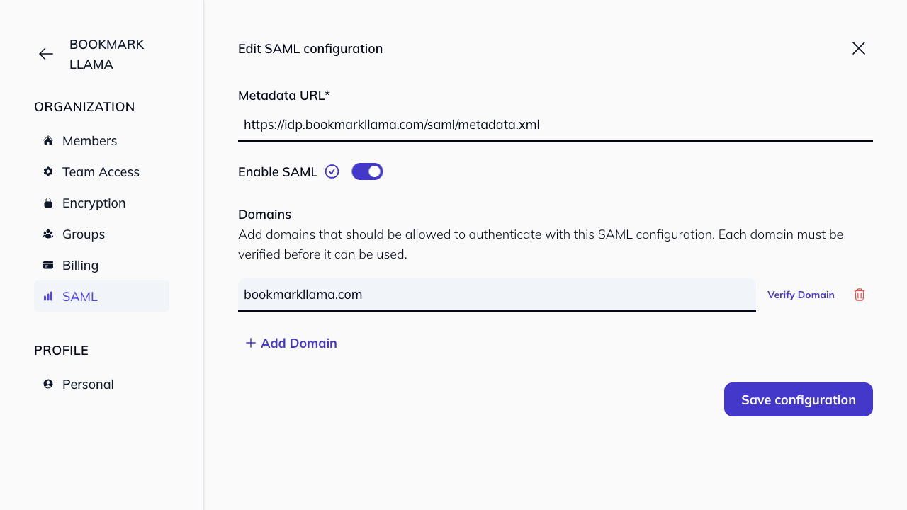 Domain pending verification
