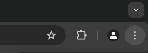 Chrome Menu Button Selected